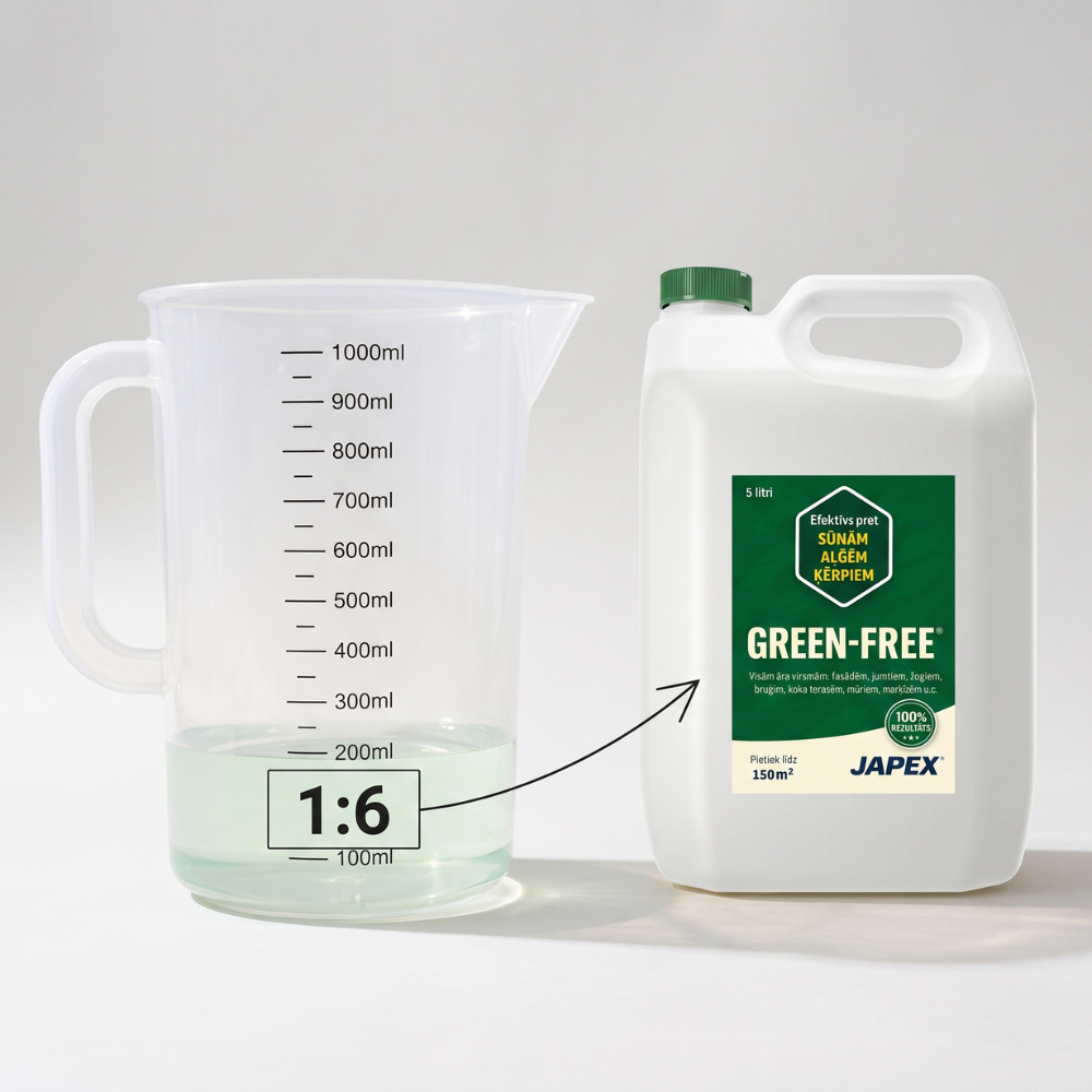 GREEN-FREE® 5L - Rimuovi muschio, alghe e licheni