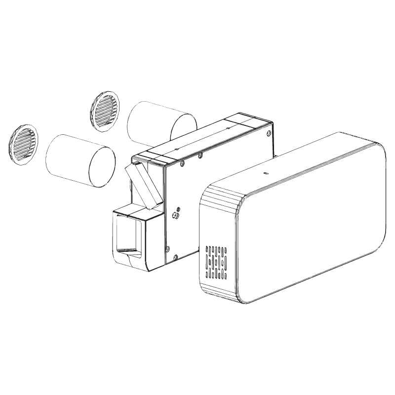 Unità di ventilazione con recupero di calore a parete HELTY HRV Flow EASY