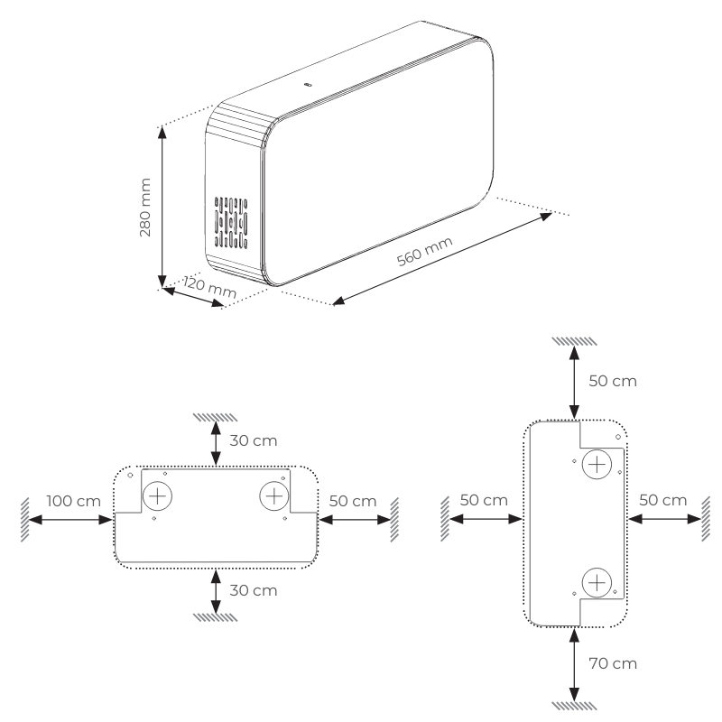 Unità di ventilazione con recupero di calore a parete HELTY HRV Flow EASY